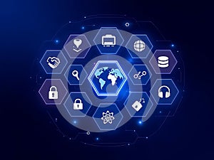 Global Network Technology Concept