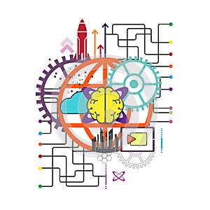 Global network technology concept