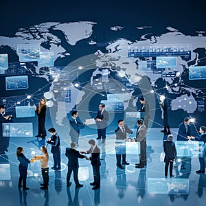 Global networking and international communication AI generated