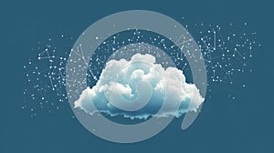 Global networks and cloud computing design concept stock illustration. Modern global networks concept image