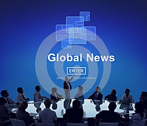 Global News Online Technology Update Concept