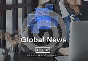 Global News Online Technology Update Information Concept