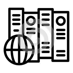 Global online catalogs icon, outline style
