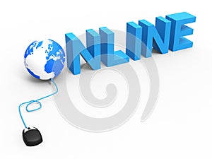 Global Online Means World Wide Web And Net