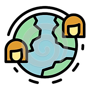 Global online stay icon vector flat