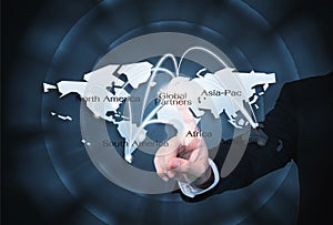 Global Partners Graphic use for import/export background