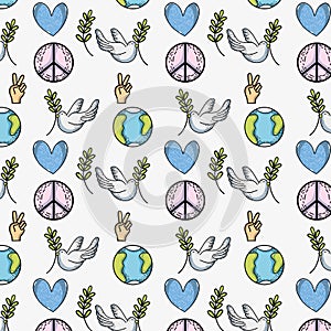 Global peace and love to worldwide harmony backgroun