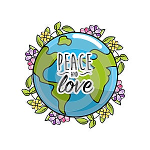 Global peace in worldwide to harmony spirit