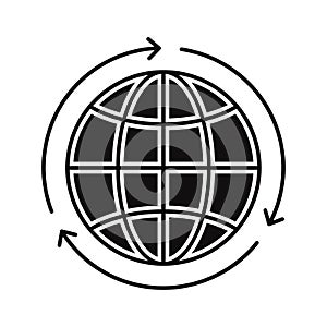 Global process Vector Icon which can easily modify or edit