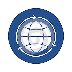 Global process Vector Icon which can easily modify or edit