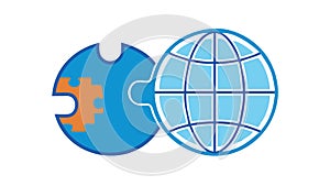 Global Puzzle Solution and International Collaboration, vector design Generative AI