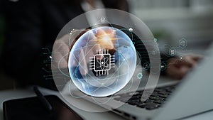 Global Quantum Computing Network for Future Communication Motif