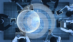 Global Quantum Computing Network for Future Communication Motif