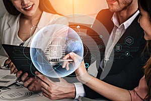 Global Quantum Computing Network for Future Communication Motif