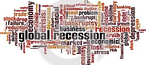 Global recession word cloud
