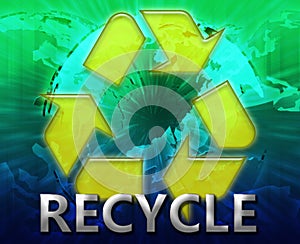 Global recycling eco symbol