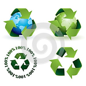 Global recycling icons