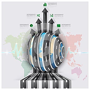 Global Road And Street For Travel And Journey Business Infographic