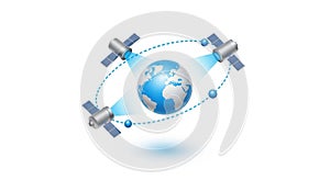Global satellite network communication for data transfer and connectivity