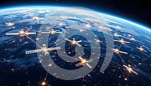 Global Satellite Network Earth Communication Technology