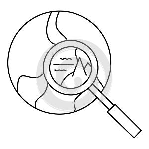 Global search icon, outline style