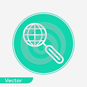 Global search vector icon sign symbol