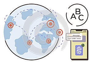 Global Secure Communication with Two-Factor Authentication and Digital Fingerprint Verification