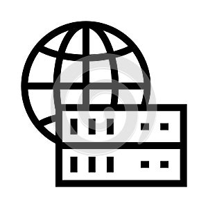 Global Server vector glyphs icon