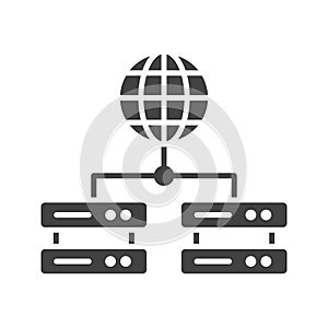 Global Servers icon vector image.