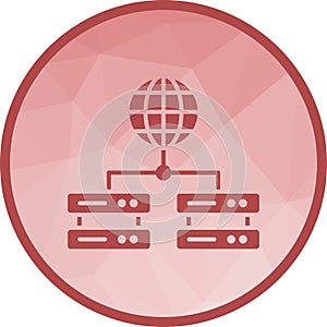 Global Servers icon vector image.