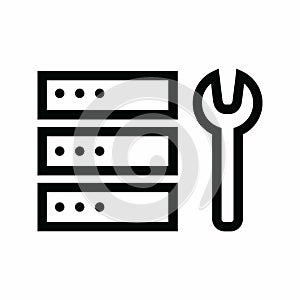 Global Servers icon vector