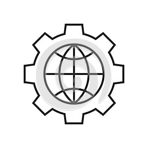 Global setting outline icon