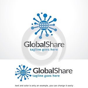 Global Share Logo Template Design Vector, Emblem, Design Concept, Creative Symbol, Icon