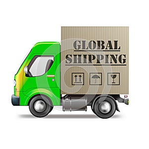 Global shipping package international trade