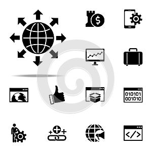 global solutions icon. Seo & Development icons universal set for web and mobile