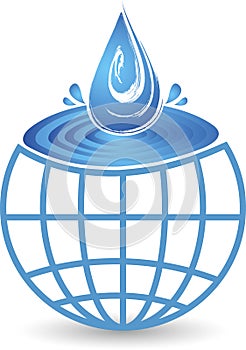 Global splash drop logo