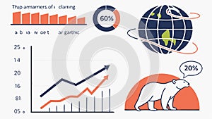 Global statistics data analysis charts and information visualization Generative AI