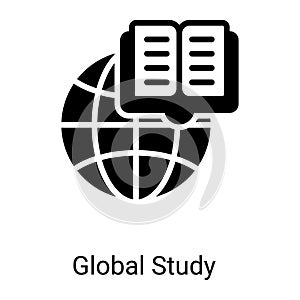 global study glyph icon