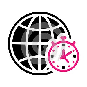 Global, time, zone icon. Editable vector graphics