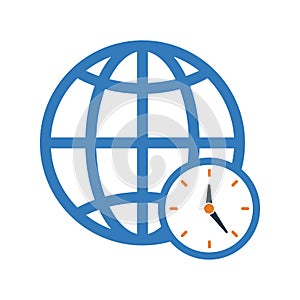 Global, time, zone icon. Simple editable vector graphics