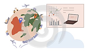Global Trade and Logistics Connectivity with Data Analytics Representation