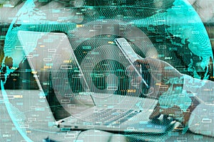 Global trade and network concept