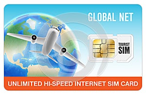 Global travel tourist internet smartphone sim card