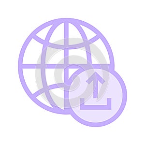 Global upload color line icon
