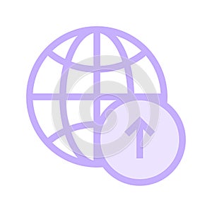 Global upload color line icon