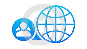 Global User Network, International Connection, vector design Generative AI