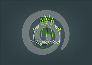 Global vegetarian symbol design