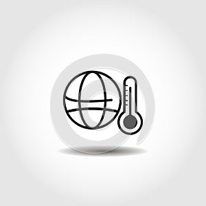 Global warm isolated icon. ecology design element