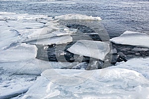 Global warming and climate change the concept because of melting ice.