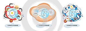 Global warming, climate change metaphor, natural disaster, deforestation, global heating, air pollution